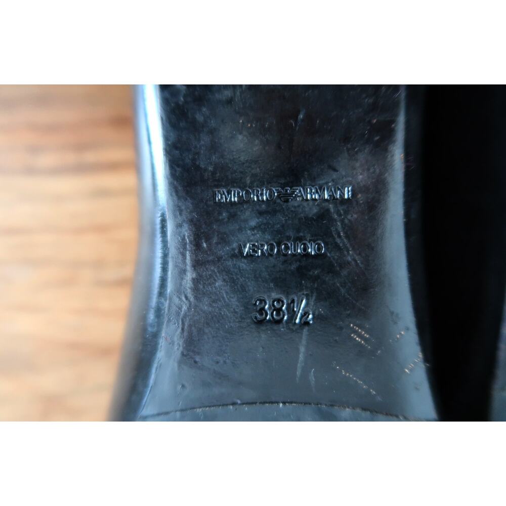 EMPORIO ARMANI Suede Patent Leather Pointy Toe Ballet Flat YOOX 38.5 8.5 $695 - Picture 11 of 11